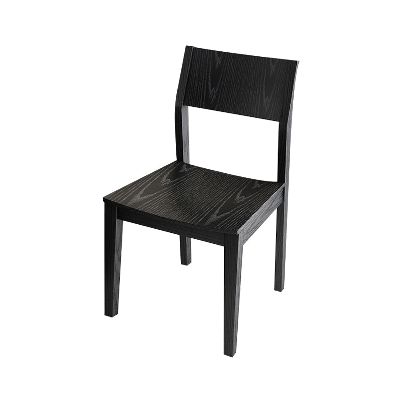 Wood Industrial Restaurant Side Chair Open Back Dining Chair with Black Legs Clearhalo ' kitchen&dining_furn' 'Dining Chairs' 'Dining Tables & Seating' 'dining_chair' 'furn' 'furn_dining_chair' 'Furniture' 'furniture_dining_chair' 'Kitchen & Dining Furniture' 'kitchen' 3755332