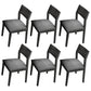 Wood Industrial Restaurant Side Chair Open Back Dining Chair with Black Legs Dark Gray 6 Piece Set Clearhalo ' kitchen&dining_furn' 'Dining Chairs' 'Dining Tables & Seating' 'dining_chair' 'furn' 'furn_dining_chair' 'Furniture' 'furniture_dining_chair' 'Kitchen & Dining Furniture' 'kitchen' 3755333