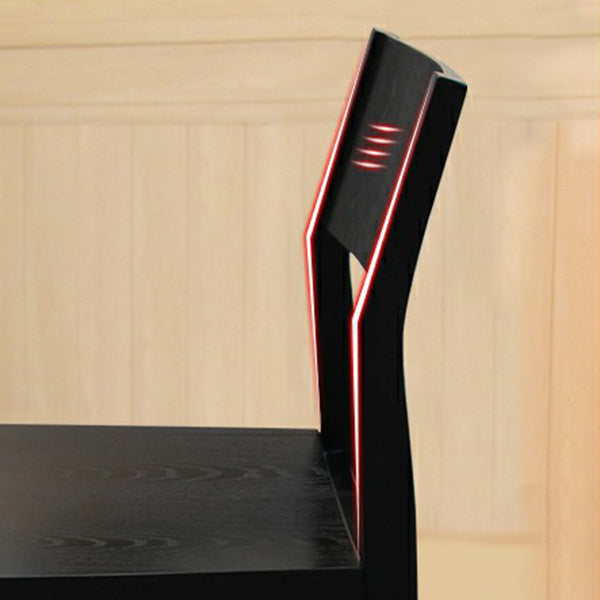 Wood Industrial Restaurant Side Chair Open Back Dining Chair with Black Legs Clearhalo ' kitchen&dining_furn' 'Dining Chairs' 'Dining Tables & Seating' 'dining_chair' 'furn' 'furn_dining_chair' 'Furniture' 'furniture_dining_chair' 'Kitchen & Dining Furniture' 'kitchen' 3755334