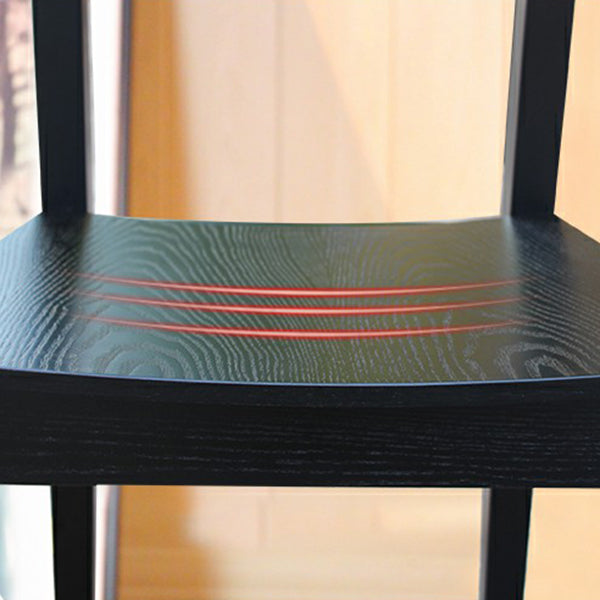 Wood Industrial Restaurant Side Chair Open Back Dining Chair with Black Legs Clearhalo ' kitchen&dining_furn' 'Dining Chairs' 'Dining Tables & Seating' 'dining_chair' 'furn' 'furn_dining_chair' 'Furniture' 'furniture_dining_chair' 'Kitchen & Dining Furniture' 'kitchen' 3755335