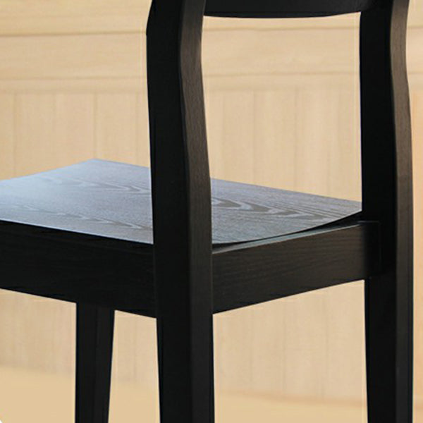 Wood Industrial Restaurant Side Chair Open Back Dining Chair with Black Legs Clearhalo ' kitchen&dining_furn' 'Dining Chairs' 'Dining Tables & Seating' 'dining_chair' 'furn' 'furn_dining_chair' 'Furniture' 'furniture_dining_chair' 'Kitchen & Dining Furniture' 'kitchen' 3755338