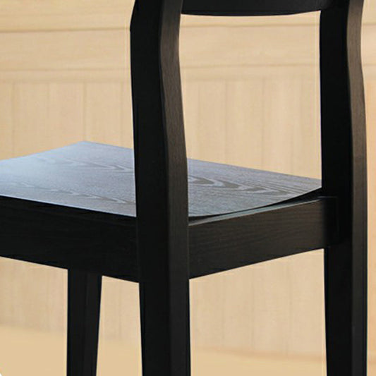 Wood Industrial Restaurant Side Chair Open Back Dining Chair with Black Legs Clearhalo ' kitchen&dining_furn' 'Dining Chairs' 'Dining Tables & Seating' 'dining_chair' 'furn' 'furn_dining_chair' 'Furniture' 'furniture_dining_chair' 'Kitchen & Dining Furniture' 'kitchen' 3755338