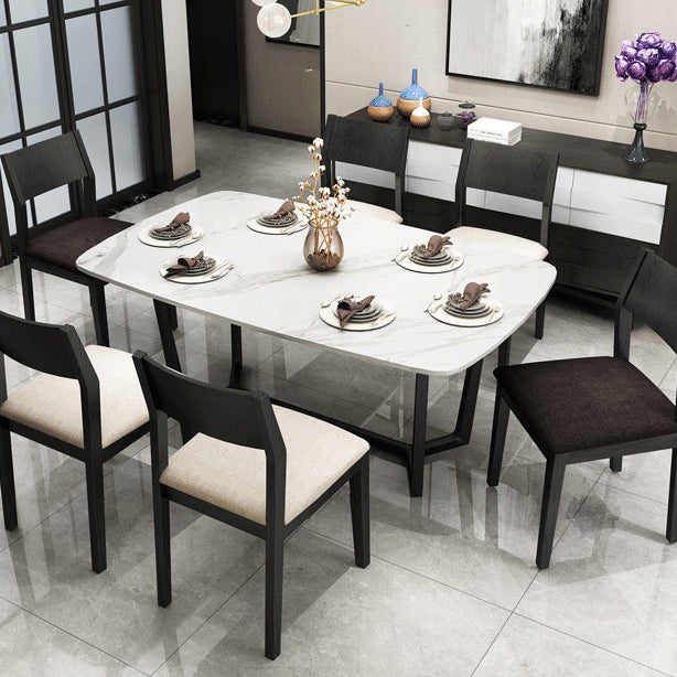 Wood Industrial Restaurant Side Chair Open Back Dining Chair with Black Legs Clearhalo ' kitchen&dining_furn' 'Dining Chairs' 'Dining Tables & Seating' 'dining_chair' 'furn' 'furn_dining_chair' 'Furniture' 'furniture_dining_chair' 'Kitchen & Dining Furniture' 'kitchen' 3755340