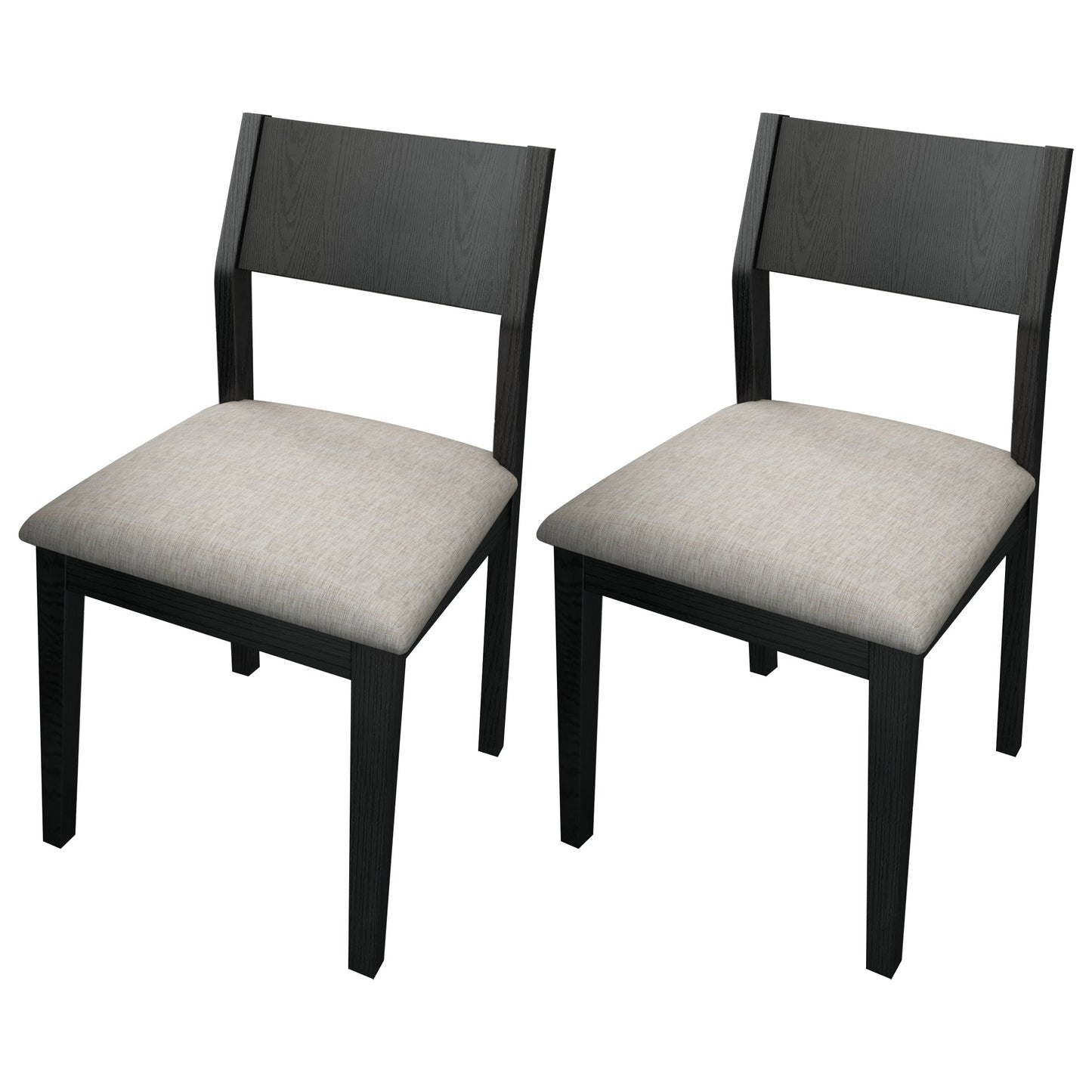 Wood Industrial Restaurant Side Chair Open Back Dining Chair with Black Legs Beige 2 Piece Set Clearhalo ' kitchen&dining_furn' 'Dining Chairs' 'Dining Tables & Seating' 'dining_chair' 'furn' 'furn_dining_chair' 'Furniture' 'furniture_dining_chair' 'Kitchen & Dining Furniture' 'kitchen' 3755342