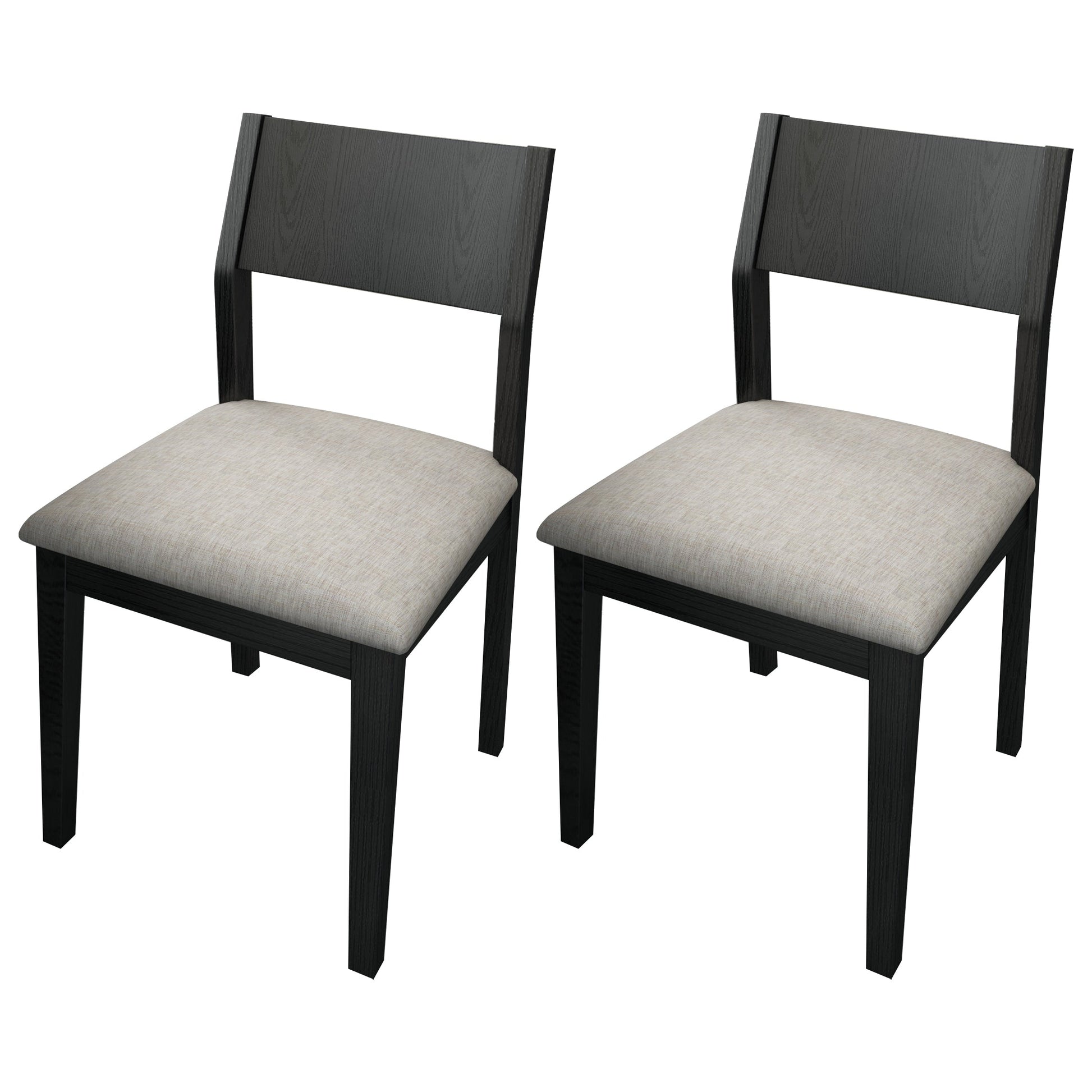 Wood Industrial Restaurant Side Chair Open Back Dining Chair with Black Legs Beige 2 Piece Set Clearhalo ' kitchen&dining_furn' 'Dining Chairs' 'Dining Tables & Seating' 'dining_chair' 'furn' 'furn_dining_chair' 'Furniture' 'furniture_dining_chair' 'Kitchen & Dining Furniture' 'kitchen' 3755342