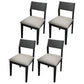 Wood Industrial Restaurant Side Chair Open Back Dining Chair with Black Legs Beige 4 Piece Set Clearhalo ' kitchen&dining_furn' 'Dining Chairs' 'Dining Tables & Seating' 'dining_chair' 'furn' 'furn_dining_chair' 'Furniture' 'furniture_dining_chair' 'Kitchen & Dining Furniture' 'kitchen' 3755343