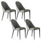 Contemporary Metal Dining Room Chairs Open Back Dining Side Armless Chair for Home Use Dark Gray 4 Piece Set Clearhalo ' kitchen&dining_furn' 'Dining Chairs' 'Dining Tables & Seating' 'dining_chair' 'furn' 'furn_dining_chair' 'Furniture' 'furniture_dining_chair' 'Kitchen & Dining Furniture' 'kitchen' 3755348