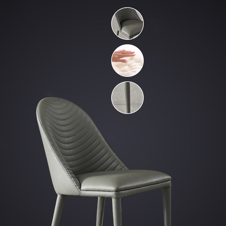 Contemporary Metal Dining Room Chairs Open Back Dining Side Armless Chair for Home Use Clearhalo ' kitchen&dining_furn' 'Dining Chairs' 'Dining Tables & Seating' 'dining_chair' 'furn' 'furn_dining_chair' 'Furniture' 'furniture_dining_chair' 'Kitchen & Dining Furniture' 'kitchen' 3755351