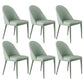 Contemporary Metal Dining Room Chairs Open Back Dining Side Armless Chair for Home Use Light Green 6 Piece Set Clearhalo ' kitchen&dining_furn' 'Dining Chairs' 'Dining Tables & Seating' 'dining_chair' 'furn' 'furn_dining_chair' 'Furniture' 'furniture_dining_chair' 'Kitchen & Dining Furniture' 'kitchen' 3755361