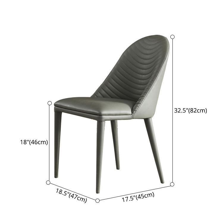 Contemporary Metal Dining Room Chairs Open Back Dining Side Armless Chair for Home Use Clearhalo ' kitchen&dining_furn' 'Dining Chairs' 'Dining Tables & Seating' 'dining_chair' 'furn' 'furn_dining_chair' 'Furniture' 'furniture_dining_chair' 'Kitchen & Dining Furniture' 'kitchen' 3755363