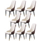 Minimalist Style Upholstered Side Chair Leather Dining Armless Chair for Home Use White 8 Piece Set Clearhalo ' kitchen&dining_furn' 'Dining Chairs' 'Dining Tables & Seating' 'dining_chair' 'furn' 'furn_dining_chair' 'Furniture' 'furniture_dining_chair' 'Kitchen & Dining Furniture' 'kitchen' 3755374