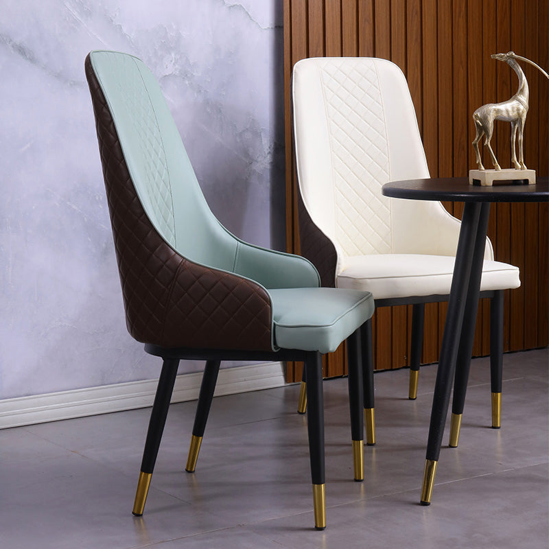 Minimalist Style Upholstered Side Chair Leather Dining Armless Chair for Home Use Clearhalo ' kitchen&dining_furn' 'Dining Chairs' 'Dining Tables & Seating' 'dining_chair' 'furn' 'furn_dining_chair' 'Furniture' 'furniture_dining_chair' 'Kitchen & Dining Furniture' 'kitchen' 3755375