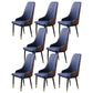 Minimalist Style Upholstered Side Chair Leather Dining Armless Chair for Home Use Dark Blue 8 Piece Set Clearhalo ' kitchen&dining_furn' 'Dining Chairs' 'Dining Tables & Seating' 'dining_chair' 'furn' 'furn_dining_chair' 'Furniture' 'furniture_dining_chair' 'Kitchen & Dining Furniture' 'kitchen' 3755385