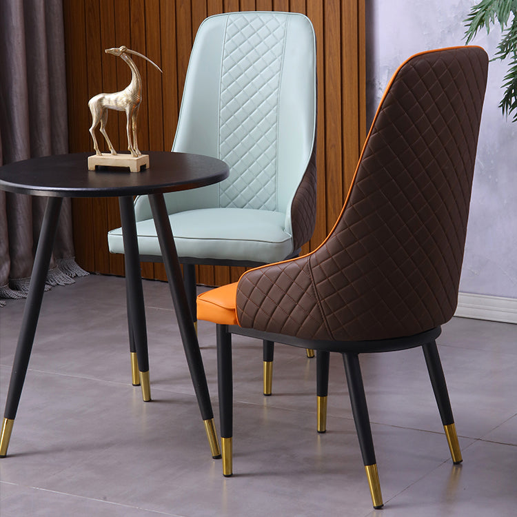 Minimalist Style Upholstered Side Chair Leather Dining Armless Chair for Home Use Clearhalo ' kitchen&dining_furn' 'Dining Chairs' 'Dining Tables & Seating' 'dining_chair' 'furn' 'furn_dining_chair' 'Furniture' 'furniture_dining_chair' 'Kitchen & Dining Furniture' 'kitchen' 3755391