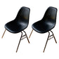 Minimalist Style Solid Back Plastic Chair for Home Use Stackable Armless Side Chair Black Set of 2 Clearhalo ' kitchen&dining_furn' 'Dining Chairs' 'Dining Tables & Seating' 'dining_chair' 'Furniture' 'furniture_dining_chair' 'Kitchen & Dining Furniture' 'kitchen' 3755395