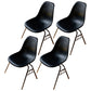 Minimalist Style Solid Back Plastic Chair for Home Use Stackable Armless Side Chair Black Set of 4 Clearhalo ' kitchen&dining_furn' 'Dining Chairs' 'Dining Tables & Seating' 'dining_chair' 'Furniture' 'furniture_dining_chair' 'Kitchen & Dining Furniture' 'kitchen' 3755397