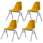 Minimalist Style Solid Back Plastic Chair for Home Use Stackable Armless Side Chair Ginger Set of 4 Clearhalo ' kitchen&dining_furn' 'Dining Chairs' 'Dining Tables & Seating' 'dining_chair' 'Furniture' 'furniture_dining_chair' 'Kitchen & Dining Furniture' 'kitchen' 3755422