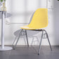Minimalist Style Solid Back Plastic Chair for Home Use Stackable Armless Side Chair Beige-Yellow 1 Piece Clearhalo ' kitchen&dining_furn' 'Dining Chairs' 'Dining Tables & Seating' 'dining_chair' 'Furniture' 'furniture_dining_chair' 'Kitchen & Dining Furniture' 'kitchen' 3755423