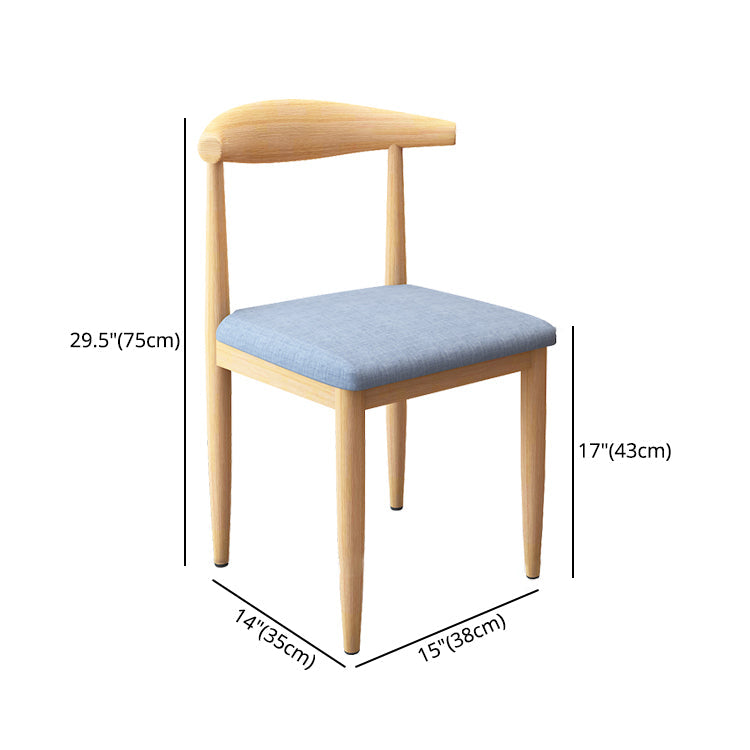 Contemporary Style Metal Chair Set Kitchen Dining Open Back Side Chairs Clearhalo ' kitchen&dining_furn' 'Dining Chairs' 'Dining Tables & Seating' 'dining_chair' 'furn' 'furn_dining_chair' 'Furniture' 'furniture_dining_chair' 'Kitchen & Dining Furniture' 'kitchen' 3755445