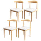 Contemporary Style Metal Chair Set Kitchen Dining Open Back Side Chairs Natural White 4 Piece Set Clearhalo ' kitchen&dining_furn' 'Dining Chairs' 'Dining Tables & Seating' 'dining_chair' 'furn' 'furn_dining_chair' 'Furniture' 'furniture_dining_chair' 'Kitchen & Dining Furniture' 'kitchen' 3755453