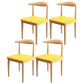 Contemporary Style Metal Chair Set Kitchen Dining Open Back Side Chairs Natural Gold 4 Piece Set Clearhalo ' kitchen&dining_furn' 'Dining Chairs' 'Dining Tables & Seating' 'dining_chair' 'furn' 'furn_dining_chair' 'Furniture' 'furniture_dining_chair' 'Kitchen & Dining Furniture' 'kitchen' 3755474