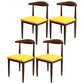 Contemporary Style Metal Chair Set Kitchen Dining Open Back Side Chairs Walnut Gold 4 Piece Set Clearhalo ' kitchen&dining_furn' 'Dining Chairs' 'Dining Tables & Seating' 'dining_chair' 'furn' 'furn_dining_chair' 'Furniture' 'furniture_dining_chair' 'Kitchen & Dining Furniture' 'kitchen' 3755477
