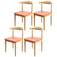 Contemporary Style Metal Chair Set Kitchen Dining Open Back Side Chairs Natural Orange 4 Piece Set Clearhalo ' kitchen&dining_furn' 'Dining Chairs' 'Dining Tables & Seating' 'dining_chair' 'furn' 'furn_dining_chair' 'Furniture' 'furniture_dining_chair' 'Kitchen & Dining Furniture' 'kitchen' 3755480