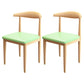 Contemporary Style Metal Chair Set Kitchen Dining Open Back Side Chairs Natural Green 2 Piece Set Clearhalo ' kitchen&dining_furn' 'Dining Chairs' 'Dining Tables & Seating' 'dining_chair' 'furn' 'furn_dining_chair' 'Furniture' 'furniture_dining_chair' 'Kitchen & Dining Furniture' 'kitchen' 3755488