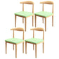 Contemporary Style Metal Chair Set Kitchen Dining Open Back Side Chairs Natural Green 4 Piece Set Clearhalo ' kitchen&dining_furn' 'Dining Chairs' 'Dining Tables & Seating' 'dining_chair' 'furn' 'furn_dining_chair' 'Furniture' 'furniture_dining_chair' 'Kitchen & Dining Furniture' 'kitchen' 3755489
