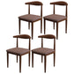 Contemporary Style Metal Chair Set Kitchen Dining Open Back Side Chairs Walnut Brown 4 Piece Set Clearhalo ' kitchen&dining_furn' 'Dining Chairs' 'Dining Tables & Seating' 'dining_chair' 'furn' 'furn_dining_chair' 'Furniture' 'furniture_dining_chair' 'Kitchen & Dining Furniture' 'kitchen' 3755495