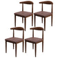 Contemporary Style Metal Chair Set Kitchen Dining Open Back Side Chairs Walnut Dark Brown 4 Piece Set Clearhalo ' kitchen&dining_furn' 'Dining Chairs' 'Dining Tables & Seating' 'dining_chair' 'furn' 'furn_dining_chair' 'Furniture' 'furniture_dining_chair' 'Kitchen & Dining Furniture' 'kitchen' 3755501