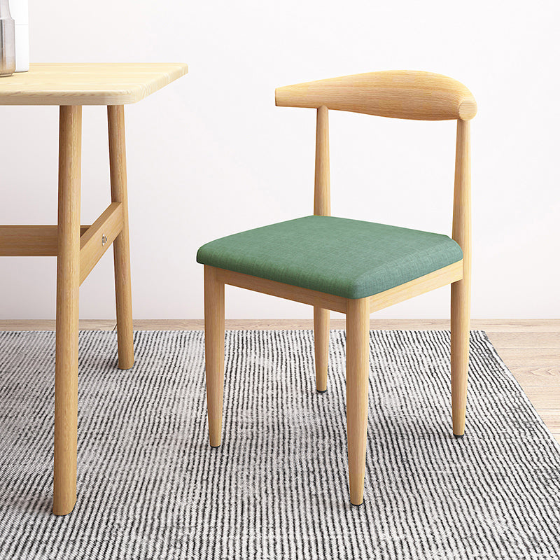 Contemporary Style Metal Chair Set Kitchen Dining Open Back Side Chairs Natural Turquoise 1 Piece Clearhalo ' kitchen&dining_furn' 'Dining Chairs' 'Dining Tables & Seating' 'dining_chair' 'furn' 'furn_dining_chair' 'Furniture' 'furniture_dining_chair' 'Kitchen & Dining Furniture' 'kitchen' 3755502