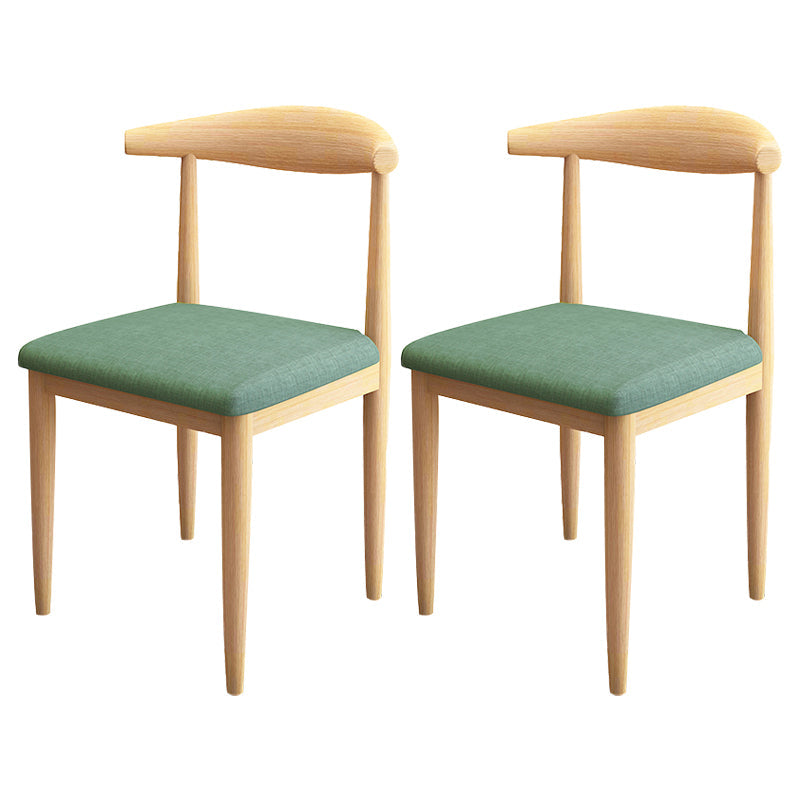 Contemporary Style Metal Chair Set Kitchen Dining Open Back Side Chairs Natural Turquoise 2 Piece Set Clearhalo ' kitchen&dining_furn' 'Dining Chairs' 'Dining Tables & Seating' 'dining_chair' 'furn' 'furn_dining_chair' 'Furniture' 'furniture_dining_chair' 'Kitchen & Dining Furniture' 'kitchen' 3755503