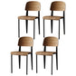 Industrial Style Metal Legs Dining Chairs Open Back Dining Side Chair for Home Black Set of 4 Clearhalo ' kitchen&dining_furn' 'Dining Chairs' 'Dining Tables & Seating' 'dining_chair' 'Furniture' 'furniture_dining_chair' 'Kitchen & Dining Furniture' 'kitchen' 3755511