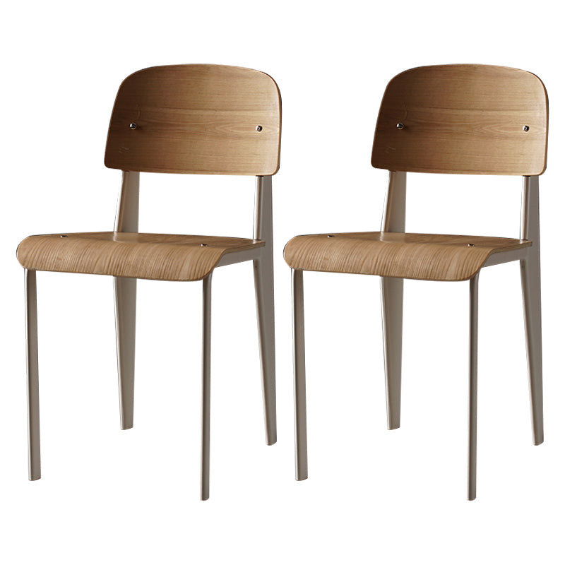 Industrial Style Metal Legs Dining Chairs Open Back Dining Side Chair for Home White Set of 2 Clearhalo ' kitchen&dining_furn' 'Dining Chairs' 'Dining Tables & Seating' 'dining_chair' 'Furniture' 'furniture_dining_chair' 'Kitchen & Dining Furniture' 'kitchen' 3755515