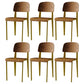 Industrial Style Metal Legs Dining Chairs Open Back Dining Side Chair for Home Yellow Set of 6 Clearhalo ' kitchen&dining_furn' 'Dining Chairs' 'Dining Tables & Seating' 'dining_chair' 'Furniture' 'furniture_dining_chair' 'Kitchen & Dining Furniture' 'kitchen' 3755535