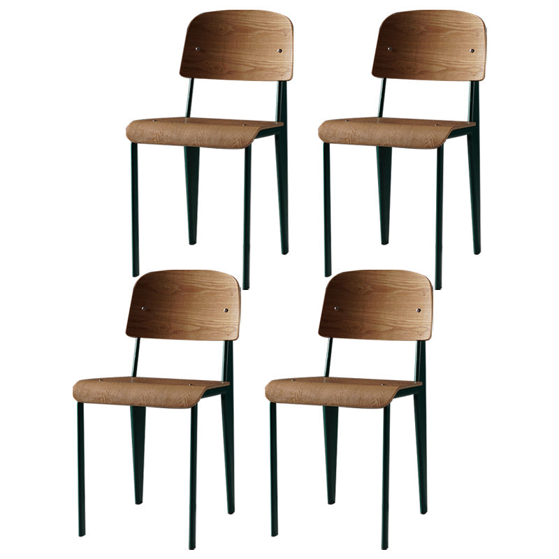 Industrial Style Metal Legs Dining Chairs Open Back Dining Side Chair for Home Green Set of 4 Clearhalo ' kitchen&dining_furn' 'Dining Chairs' 'Dining Tables & Seating' 'dining_chair' 'Furniture' 'furniture_dining_chair' 'Kitchen & Dining Furniture' 'kitchen' 3755537