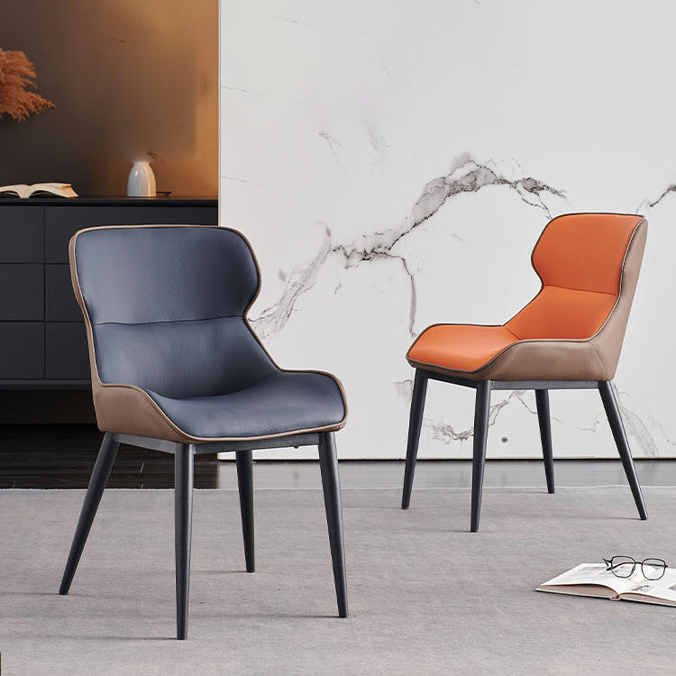 Modern Metal Indoor-Outdoor Chair Dining Room Wingback Parsons Armless Chair Clearhalo ' kitchen&dining_furn' 'Dining Chairs' 'Dining Tables & Seating' 'dining_chair' 'furn' 'furn_dining_chair' 'Furniture' 'furniture_dining_chair' 'Kitchen & Dining Furniture' 'kitchen' 3755561