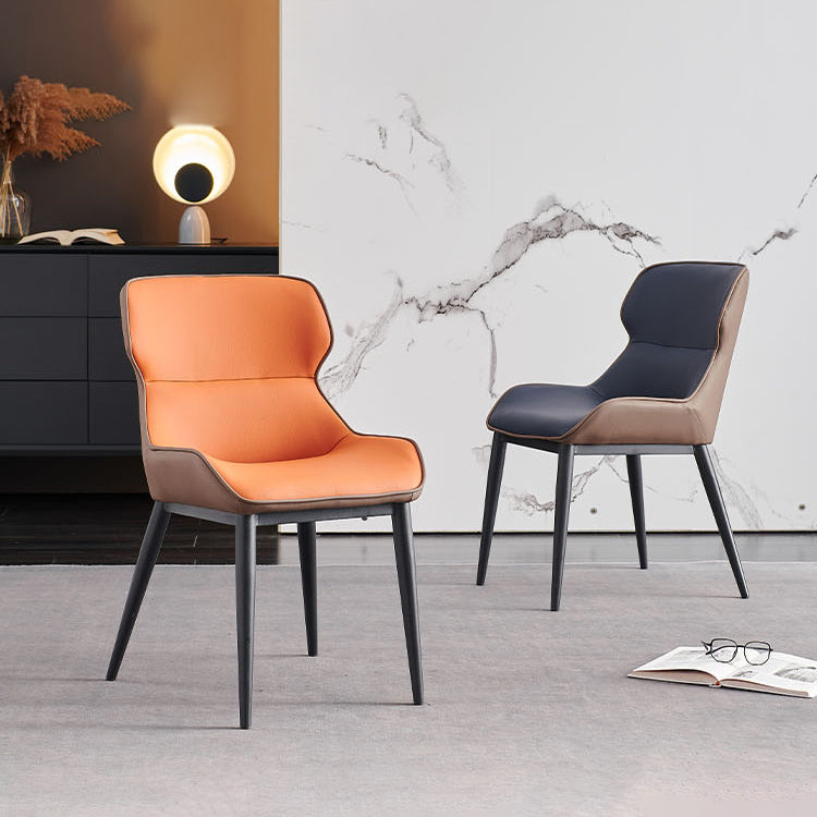 Modern Metal Indoor-Outdoor Chair Dining Room Wingback Parsons Armless Chair Clearhalo ' kitchen&dining_furn' 'Dining Chairs' 'Dining Tables & Seating' 'dining_chair' 'furn' 'furn_dining_chair' 'Furniture' 'furniture_dining_chair' 'Kitchen & Dining Furniture' 'kitchen' 3755563