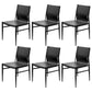 Contemporary Style Leather Dining Chair Solid Back Armless Chairs for Home Black 6 Piece Set Clearhalo ' kitchen&dining_furn' 'Dining Chairs' 'Dining Tables & Seating' 'dining_chair' 'furn' 'furn_dining_chair' 'Furniture' 'furniture_dining_chair' 'Kitchen & Dining Furniture' 'kitchen' 3755569