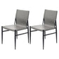 Contemporary Style Leather Dining Chair Solid Back Armless Chairs for Home Grey 2 Piece Set Clearhalo ' kitchen&dining_furn' 'Dining Chairs' 'Dining Tables & Seating' 'dining_chair' 'furn' 'furn_dining_chair' 'Furniture' 'furniture_dining_chair' 'Kitchen & Dining Furniture' 'kitchen' 3755571