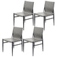 Contemporary Style Leather Dining Chair Solid Back Armless Chairs for Home Grey 4 Piece Set Clearhalo ' kitchen&dining_furn' 'Dining Chairs' 'Dining Tables & Seating' 'dining_chair' 'furn' 'furn_dining_chair' 'Furniture' 'furniture_dining_chair' 'Kitchen & Dining Furniture' 'kitchen' 3755574