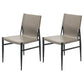 Contemporary Style Leather Dining Chair Solid Back Armless Chairs for Home Khaki 2 Piece Set Clearhalo ' kitchen&dining_furn' 'Dining Chairs' 'Dining Tables & Seating' 'dining_chair' 'furn' 'furn_dining_chair' 'Furniture' 'furniture_dining_chair' 'Kitchen & Dining Furniture' 'kitchen' 3755577