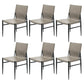 Contemporary Style Leather Dining Chair Solid Back Armless Chairs for Home Khaki 6 Piece Set Clearhalo ' kitchen&dining_furn' 'Dining Chairs' 'Dining Tables & Seating' 'dining_chair' 'furn' 'furn_dining_chair' 'Furniture' 'furniture_dining_chair' 'Kitchen & Dining Furniture' 'kitchen' 3755581