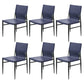 Contemporary Style Leather Dining Chair Solid Back Armless Chairs for Home Dark Blue 6 Piece Set Clearhalo ' kitchen&dining_furn' 'Dining Chairs' 'Dining Tables & Seating' 'dining_chair' 'furn' 'furn_dining_chair' 'Furniture' 'furniture_dining_chair' 'Kitchen & Dining Furniture' 'kitchen' 3755591