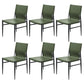 Contemporary Style Leather Dining Chair Solid Back Armless Chairs for Home Blackish Green 6 Piece Set Clearhalo ' kitchen&dining_furn' 'Dining Chairs' 'Dining Tables & Seating' 'dining_chair' 'furn' 'furn_dining_chair' 'Furniture' 'furniture_dining_chair' 'Kitchen & Dining Furniture' 'kitchen' 3755603