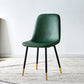 Glam Style Leather Dining Chairs for Kitchen Solid Back Armless Chairs Green 1 Piece Brass Gold Clearhalo ' kitchen&dining_furn' 'Dining Chairs' 'Dining Tables & Seating' 'dining_chair' 'furn' 'furn_dining_chair' 'Furniture' 'furniture_dining_chair' 'Kitchen & Dining Furniture' 'kitchen' 3755639