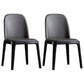 Leather Industrial Restaurant Side Chair Matte Finish Parsons Dining Side Chair Dark Gray 2 Piece Set Black Clearhalo ' kitchen&dining_furn' 'Dining Chairs' 'Dining Tables & Seating' 'dining_chair' 'furn' 'furn_dining_chair' 'Furniture' 'furniture_dining_chair' 'Kitchen & Dining Furniture' 'kitchen' 3755643