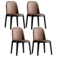 Leather Industrial Restaurant Side Chair Matte Finish Parsons Dining Side Chair 4 Piece Set Black Clearhalo ' kitchen&dining_furn' 'Dining Chairs' 'Dining Tables & Seating' 'dining_chair' 'furn' 'furn_dining_chair' 'Furniture' 'furniture_dining_chair' 'Kitchen & Dining Furniture' 'kitchen' 3755657