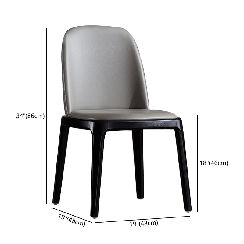 Leather Industrial Restaurant Side Chair Matte Finish Parsons Dining Side Chair Clearhalo ' kitchen&dining_furn' 'Dining Chairs' 'Dining Tables & Seating' 'dining_chair' 'furn' 'furn_dining_chair' 'Furniture' 'furniture_dining_chair' 'Kitchen & Dining Furniture' 'kitchen' 3755660